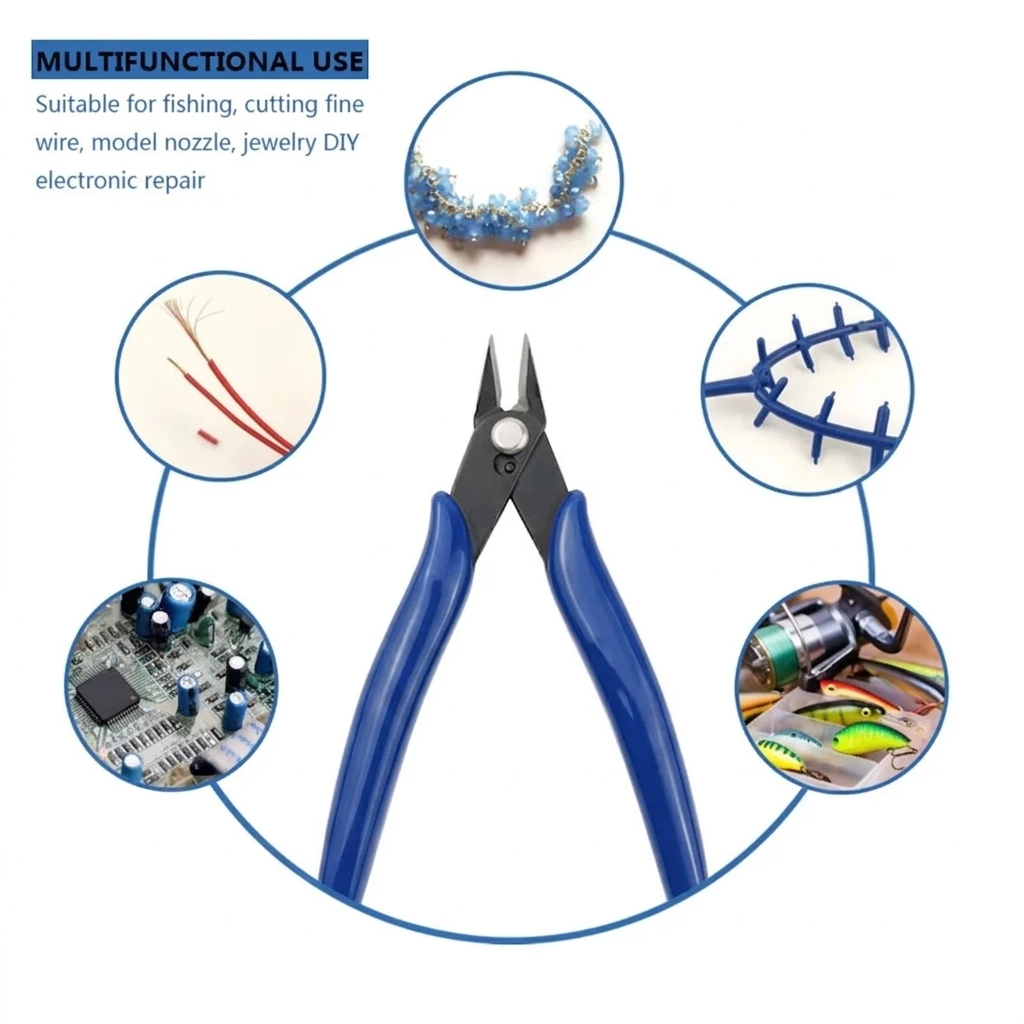 Electronics Repair Hobby - Alicates diagonales de acero al carbono,
